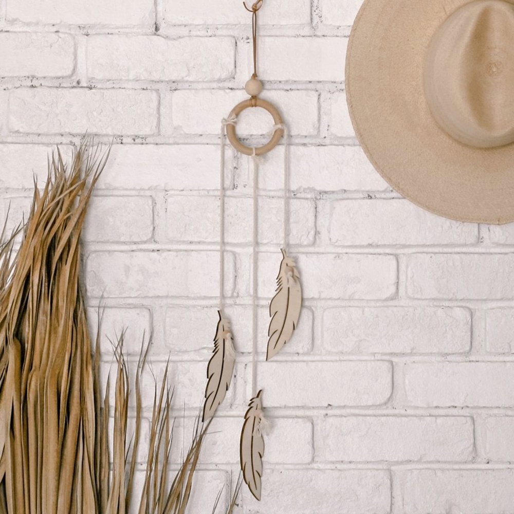 SOLD Handmade feather Dream Catcher Wall Hanging - Picture 3 of 9